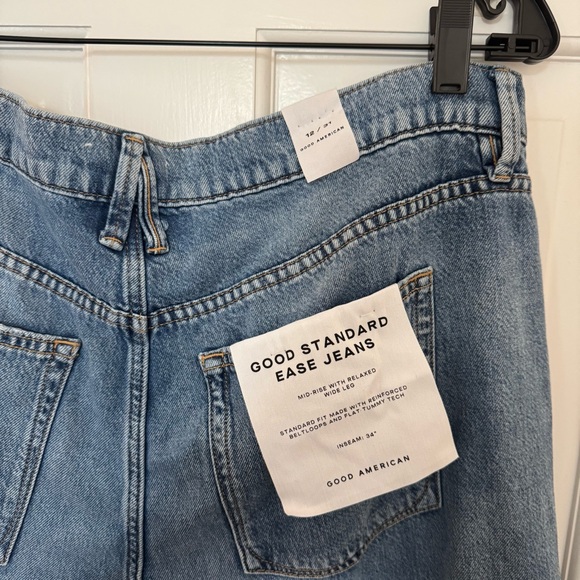 Good American Blue Wide Leg Jeans - Picture 7 of 9